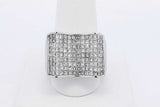 3.78cttw Princess Cut Diamond Ring In 14k White Gold 16.7g Size 9.5 Eb0526lixzdu