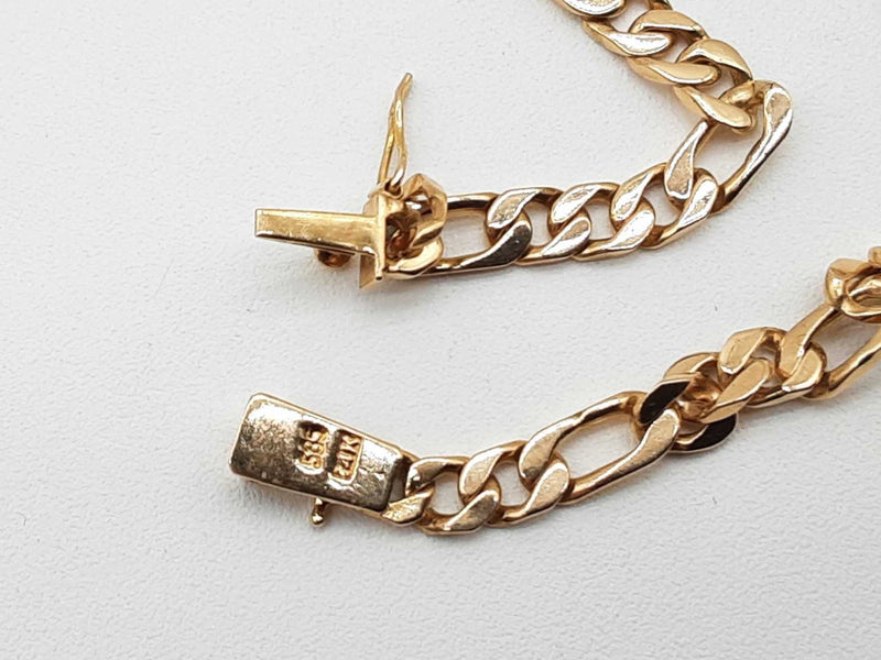 14k Yellow Gold 18.4g Figaro Chain 17 In Do0625cxzde