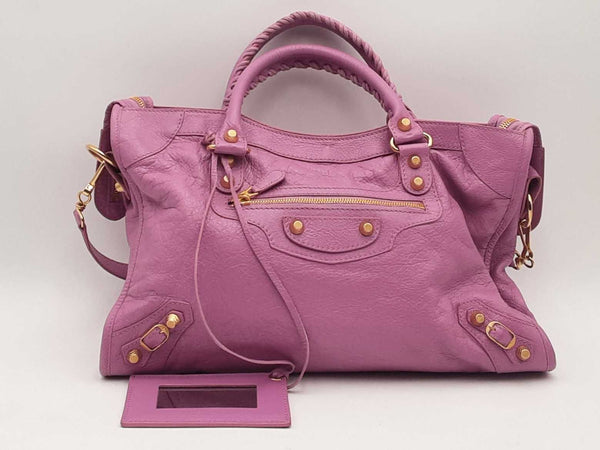 Balenciaga City Giant Purple Handbag Aa0825izxsa
