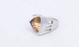 14k White Gold Citrine Ring Size 8.75, 15.92 Grams Eb0124prxsa