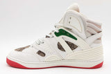 Gucci Basket High Top White Demetra Red Sneakers Size 7.5 Eb0526lxzsa