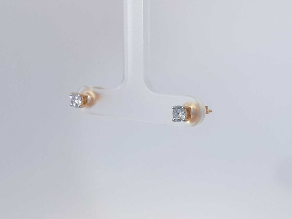 0.50 Cttw Lab Grown Diamond 14k Yellow Gold Stud Earrings .90 Grams Aa0725lwosa