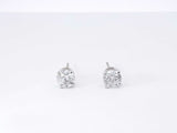 1.0 Cttw Diamond & 14k White Gold Stud Screwback Earrings 1 Gram Fw0725wxzdu