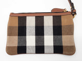 Burberry Peyton Brown House Check Canvas Zipper Wristlet Pouch Do0726lorde