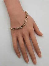 10k Yellow Gold Puffed Mariner Chain Bracelet 10.1 Grams 9 Inch Fw0226pzxdu