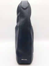 Prada Navy Blue Pebbled Leather Hobo Tote Bag Do0525rrxde