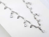 0.84 Cttw Diamond & 14k Gold Crystal Teardrop Necklace 21.6g 17.5in Fw0326lrzxdy
