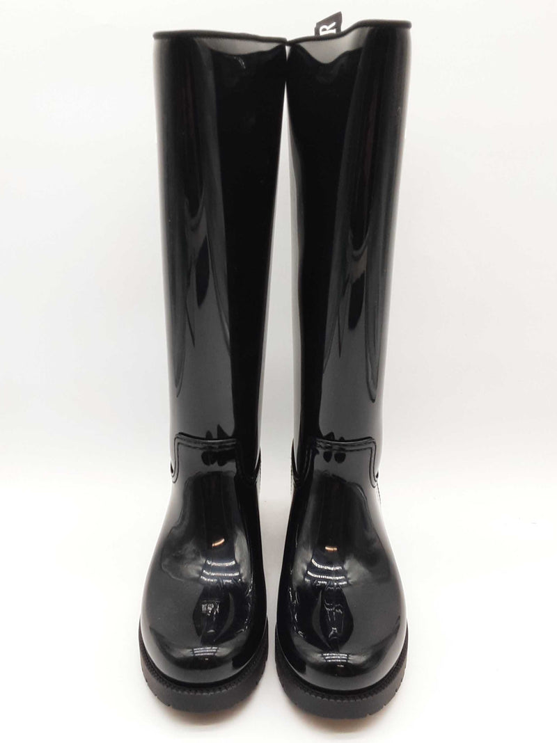 Moncler Ginger Stivale Black Rubber Tall Boots Size Eu 39 Do0225lcrde