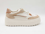 Tory Burch Stage Sneakers In Leather & Suede Us Size 7.5 Fw0326lxzdu