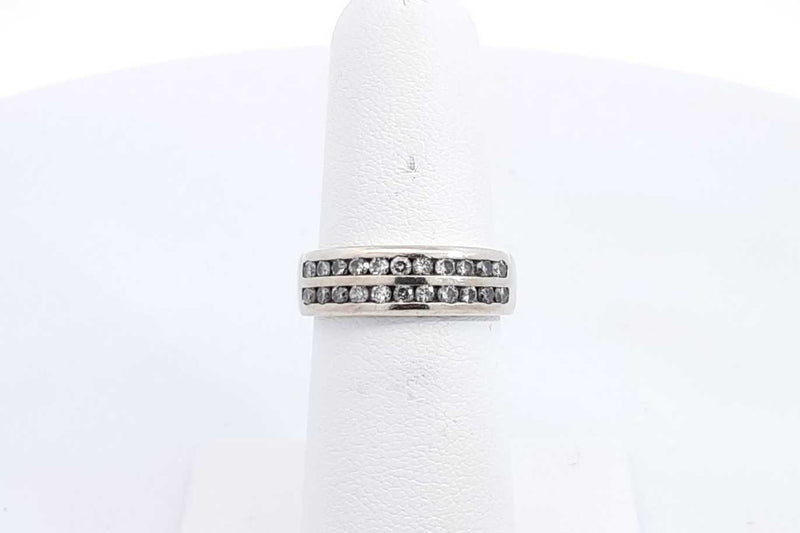 Diamond Ring In 14k White Gold 5.1 Grams Size 6 Eb0924ooxsa