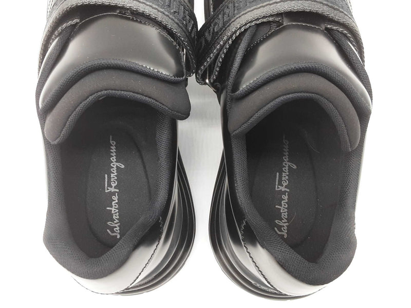 Salvatore Ferragamo Tommy Nero Black Leather Slip On Shoes Size 11m Do0725oxzde