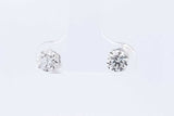 1.0cttw Diamond Stud Earrings In 14k White Gold 1.5 Grams Eb0126sxzdu