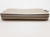 Kate Spade Larchmont Avenue Logo Metallic Silver Leather Wallet Do0425orde