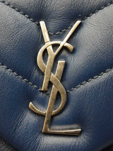 Yves Saint Laurent Loulou Toy Bag In Quilted Denim Blue Leather Fw0926wrxdu