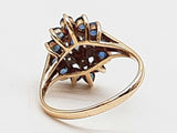 Diamonds Synthetic Sapphires 10k Yellow Gold 2.6g Ring Size 6.25 Do0525pxde