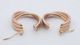 14k Tricolor Gold 4.2 Grams Hoop Earrings Sd0526opzdu
