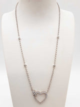 1.30 Ctw Lab Grown Diamonds 0.925 Silver 7.7g Heart Pendant Chain 19 In Do0325lprde
