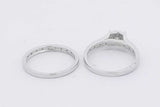 0.27cttw Diamond Wedding Set In 10k White Gold 4.2 Grams Size 7 Eb0226oxrsa