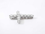 1.65 Cttw Diamond & 14k White Gold Cross Pendant 2.8 Grams Fw0426rrzdu