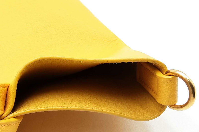 Yves Saint Laurent Yellow Leather North South Toy Shopping Tote Bag Eb1025wrxdu