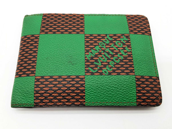 Louis Vuitton Green Damier Coated Canvas Leather Bifold Wallet Do0925oxzde