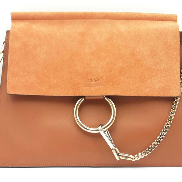 chloe faye bag tobacco Chloe' small Logo embossed at face Chlo small faye tobacco bag