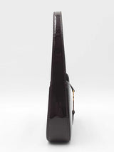 Yves Saint Laurent Le 5 À 7 Hobo Bag In Chocolate Patent Leather Fw0426pzxdu