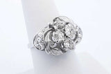 1.8cttw Diamond 14k White Gold Ring 4.7 Grams Size 7.25 Eb0725irxde