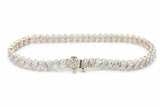 4.32cttw Diamond Bracelet In 10k Yellow Gold 11 Grams 7.5 Inch Eb1026lwrxsa