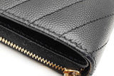 Yves Saint Laurent Cassandre Quilted Chevron Zip Around Wallet Eb1026wxzde