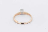 0.2ctw Diamond Solitaire Ring In 14k Yellow Gold 2.1 Grams Size 5 Eb0226lrxsa