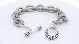 King Baby Sterling Silver Spiral Oval Link Bracelet 95.6 Gram 9 Inch Fw0425lrxdu