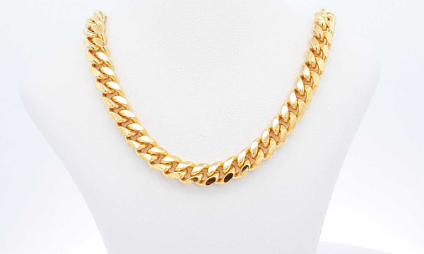 Sterling Silver Gold Plated Cuban Link Chain 58.7g 22 Inch Ebllrdu 144030007295