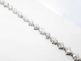 11.53 Cttw Mixed-cut Diamond & 95% Platinum Tennis Bracelet 19.7 Grams 7.5 Inch Fw0626ixzxdu