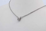 0.10ctw Diamond Necklace In 10k White Gold 2.2 Grams 18 Inch Eb0525llxdu