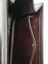 Gucci Bamboo 1947 Top Handle Bag In Dark Brown Lizard Skin Leather Fw0526prxdu