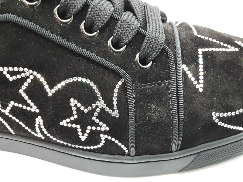 Christian Louboutin Giddy Viera Strass Black Suede Shoes Size Eu 40 Do0825oxzde