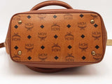 Mcm Cognac Visetos Logo Tote Bag Beige Aa0826lzxsa