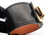 Hermès Kelly Dog Gold-tone & Black Leather Cuff Bracelet 6 Inch Fw0626lrxdu