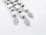 Bvlgari Lucèa Diamond & 18k White Gold Drop Necklace 22.7g 18 Inch Fw0326orzxdu