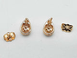 0.10 Cttw Natural Diamonds 14k Yg 1.9g Tear Drop Stud Earrings Do0626oxzde