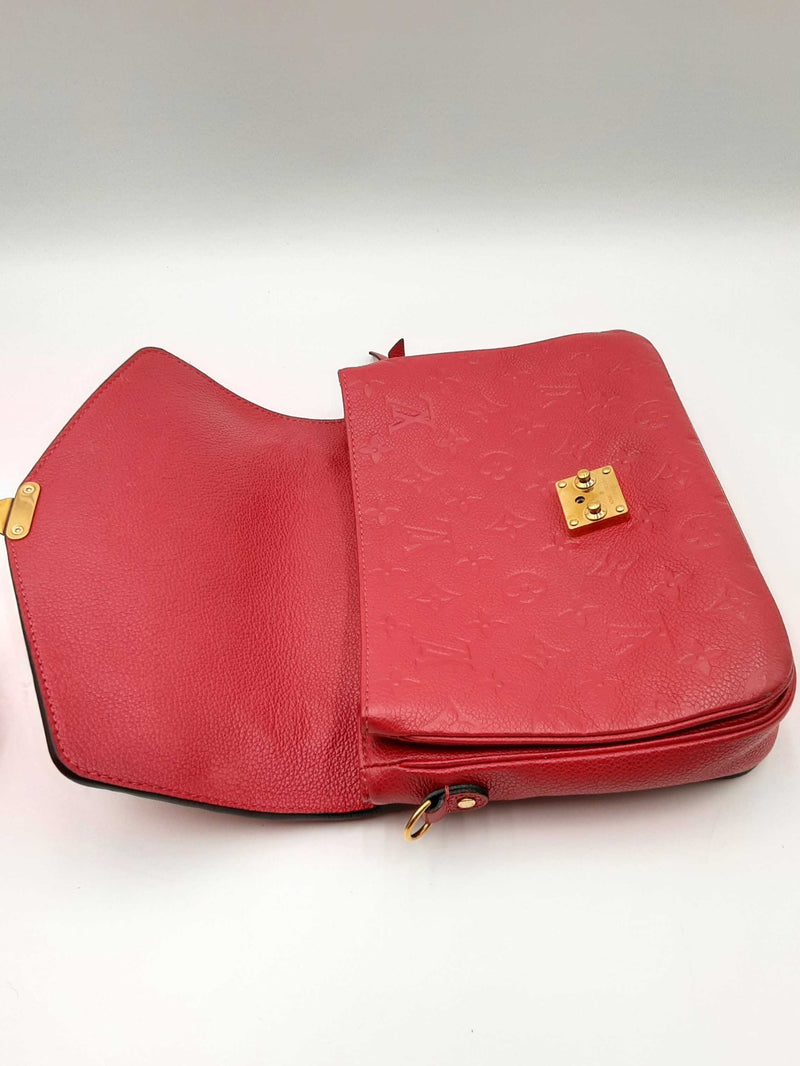 Louis Vuitton Monogram Empreinte Metis In Red Leather Eb0724rxzdu