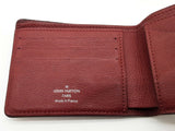 Louis Vuitton Red Crocodile Leather Bifold Wallet Do0926ixzde