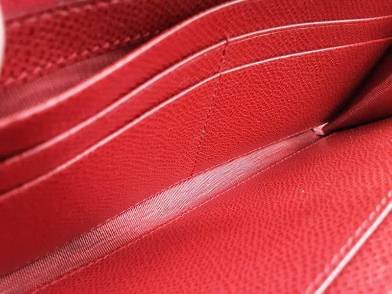 Salvatore Ferragamo Gancini Red Leather Continental Wallet Do0725lxzde
