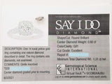 1.36 Cttw Diamond & 14k Gold Halo Ring With Cert 6.3 Grams Size 5.25 Fw0625rwzdu