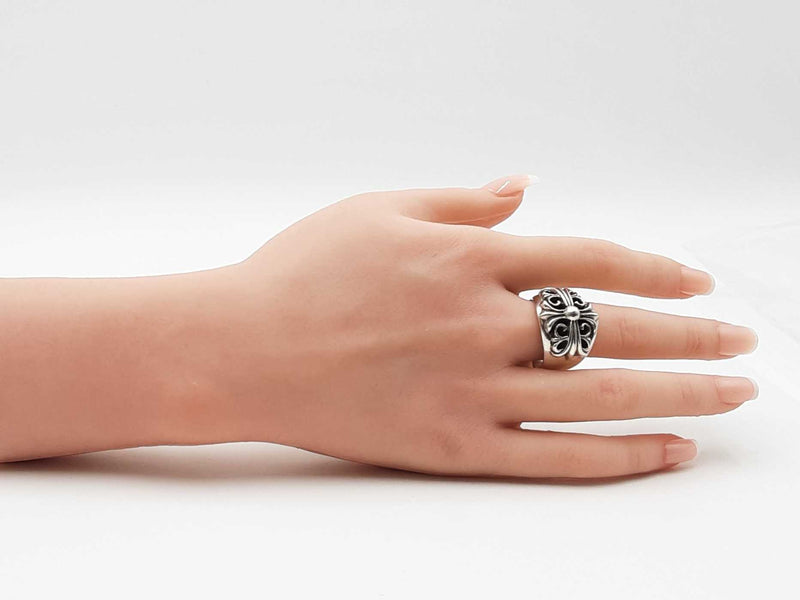 Chrome Hearts Keeper Ring In Sterling Silver 20.3 Grams Size 10.5