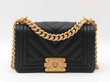 Chanel Small Boy Bag In Black Quilted Caviar Leather Fw0926lrxzdu