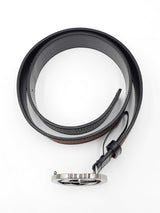 Gucci Interlocking G 40mm Web Canvas & Black Leather Belt Size 36 Fw1026lxzdu