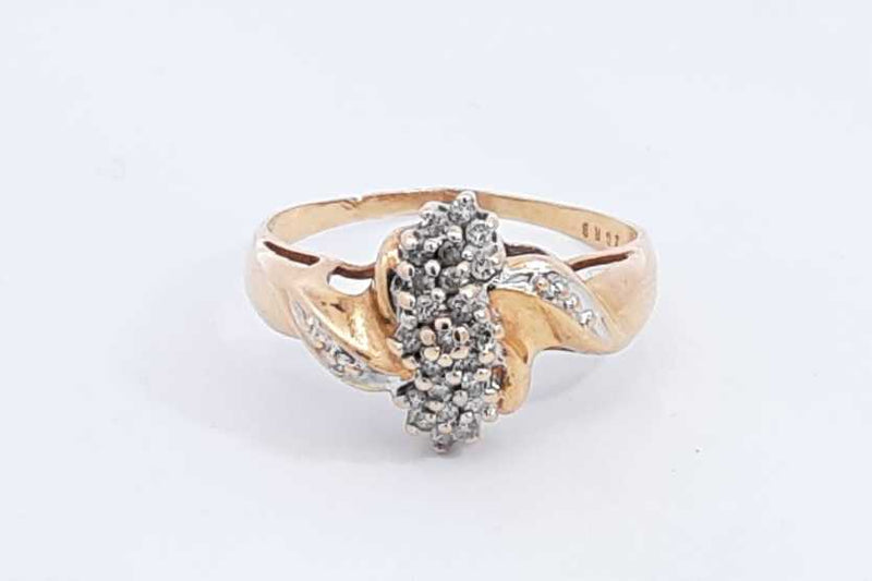 Diamond Ring In 14k Yellow Gold 3.7 Grams Size 11 Eb0724llrsa