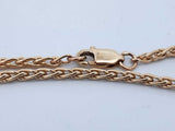 14k Yellow Gold Wheat Chain Necklace 10.7 Grams 18.5 Inch Eb0326crxde